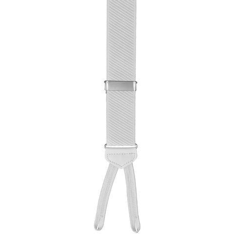 Bedford Braided End Suspender - White