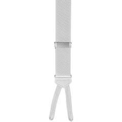 Get Bedford Braided End Suspender in White - Upright Suspenders
