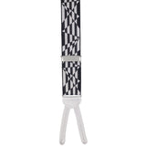 Homecrest Braided End Suspender - Black & White