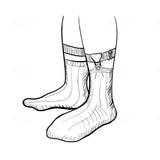 Crown Single Grip Sock Garter - Navy/Red/Navy