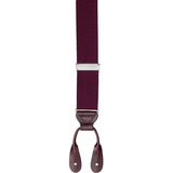 Kensington Button Tab Suspender - Burgundy